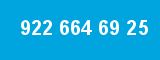 922 664 69 25 922 664 69 25